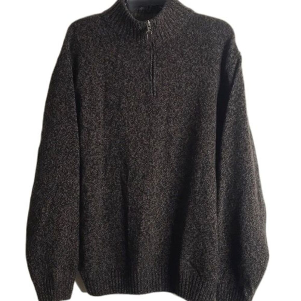 Iceland mens wool blend made in Italy quarter zip pullover sweater size XL